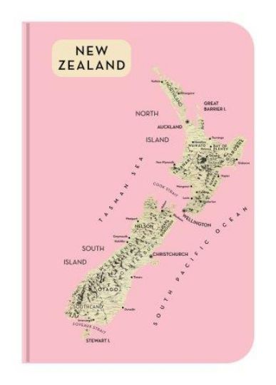 Picture of Notebook A6 NZ Map Rose