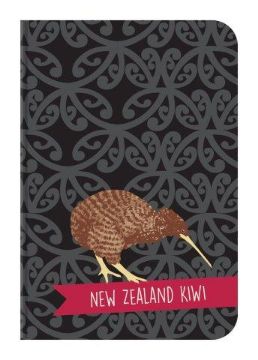 Picture of Notebook A6 Kiwi Maori Art Black
