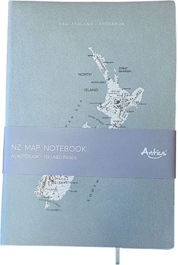 Picture of Notebook PU A5 New Zealand Map Mint